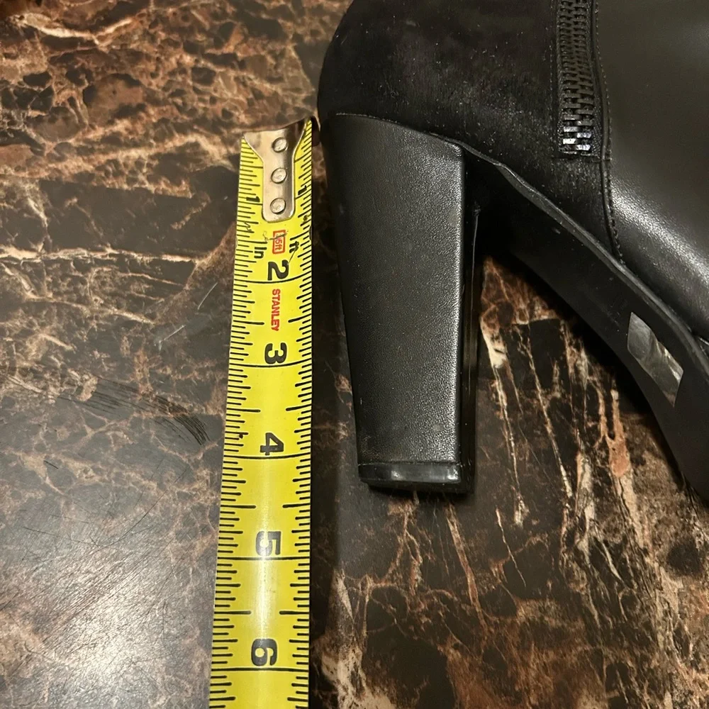 Call It Spring Black Ankle Boots with chunky 4 inch heel- 8.5